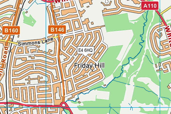 E4 6HQ map - OS VectorMap District (Ordnance Survey)