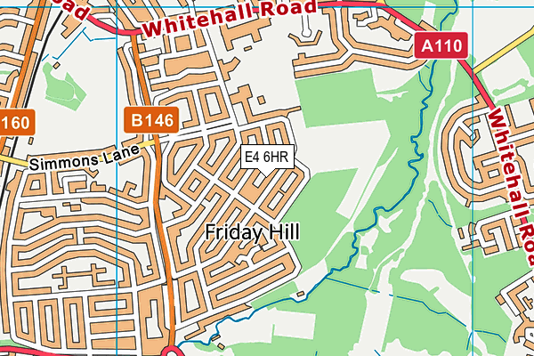 E4 6HR map - OS VectorMap District (Ordnance Survey)