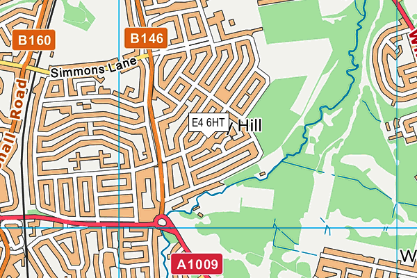 E4 6HT map - OS VectorMap District (Ordnance Survey)