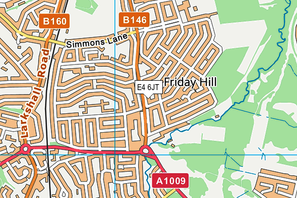 E4 6JT map - OS VectorMap District (Ordnance Survey)