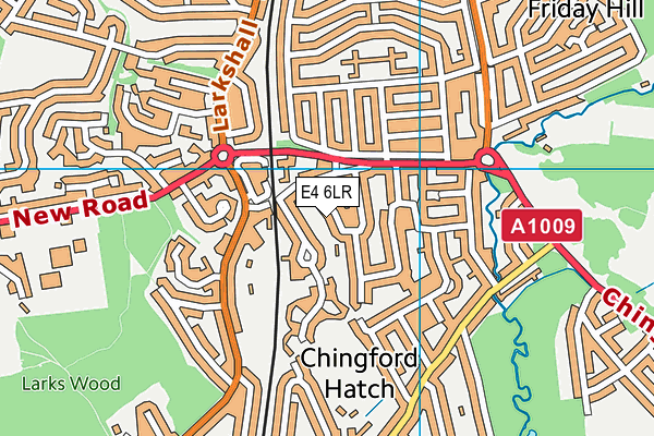 E4 6LR map - OS VectorMap District (Ordnance Survey)