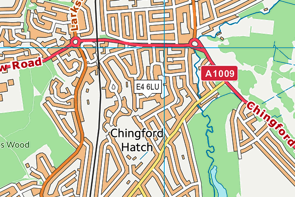 E4 6LU map - OS VectorMap District (Ordnance Survey)