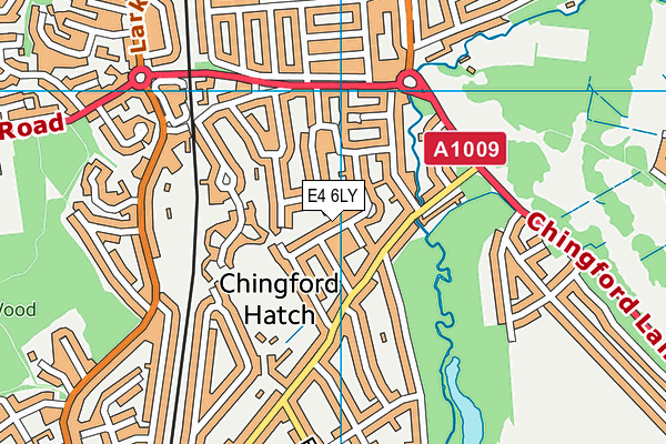 E4 6LY map - OS VectorMap District (Ordnance Survey)