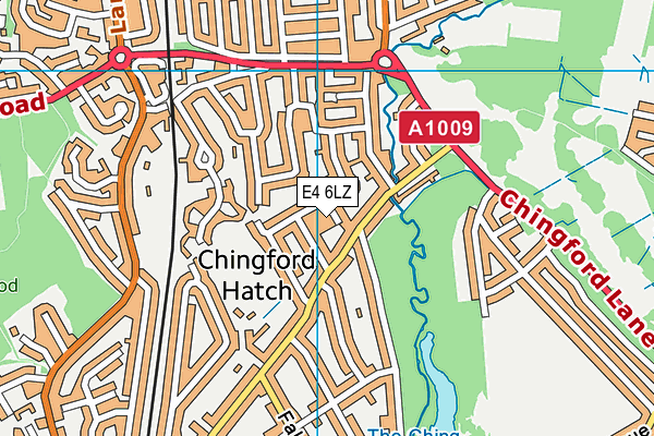 E4 6LZ map - OS VectorMap District (Ordnance Survey)