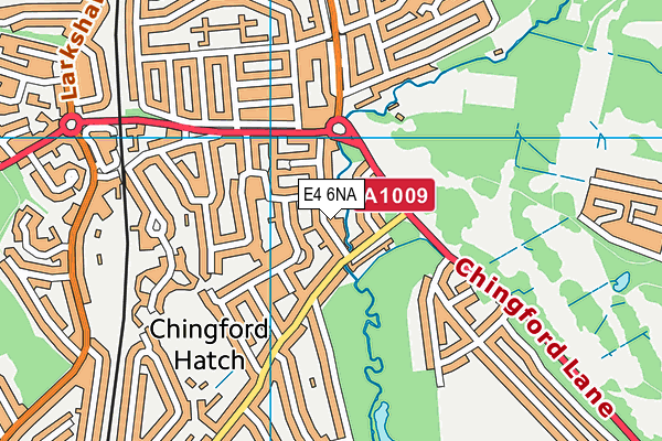 E4 6NA map - OS VectorMap District (Ordnance Survey)