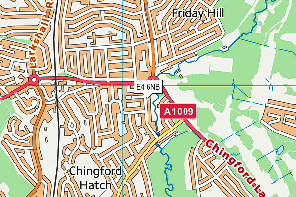 E4 6NB map - OS VectorMap District (Ordnance Survey)