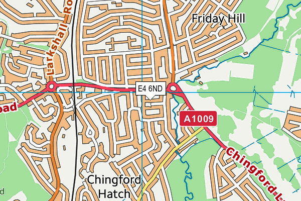 E4 6ND map - OS VectorMap District (Ordnance Survey)