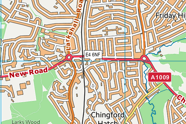 E4 6NF map - OS VectorMap District (Ordnance Survey)