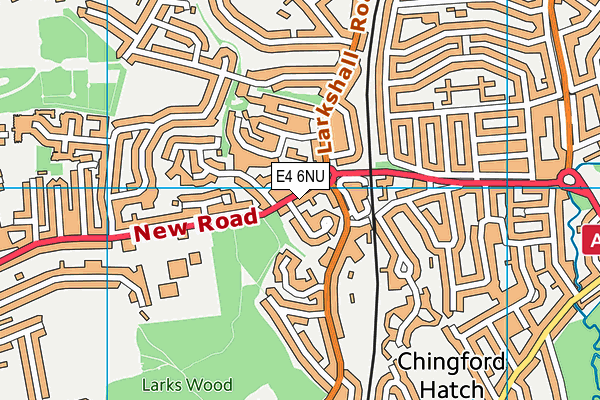 E4 6NU map - OS VectorMap District (Ordnance Survey)