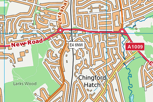 E4 6NW map - OS VectorMap District (Ordnance Survey)