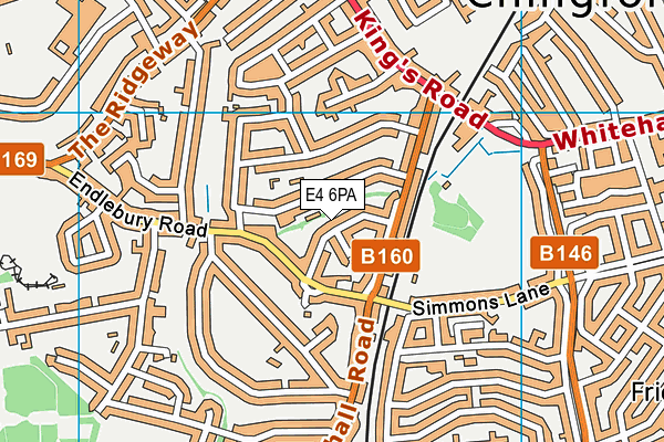 E4 6PA map - OS VectorMap District (Ordnance Survey)