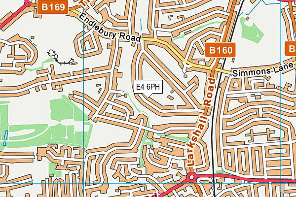 E4 6PH map - OS VectorMap District (Ordnance Survey)