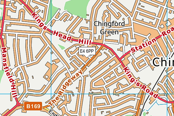 E4 6PP map - OS VectorMap District (Ordnance Survey)