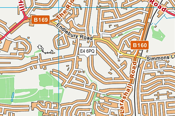E4 6PQ map - OS VectorMap District (Ordnance Survey)
