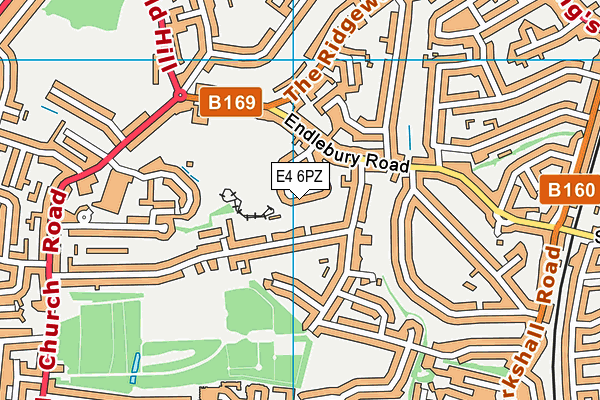 E4 6PZ map - OS VectorMap District (Ordnance Survey)