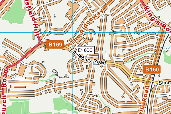 E4 6QQ map - OS VectorMap District (Ordnance Survey)