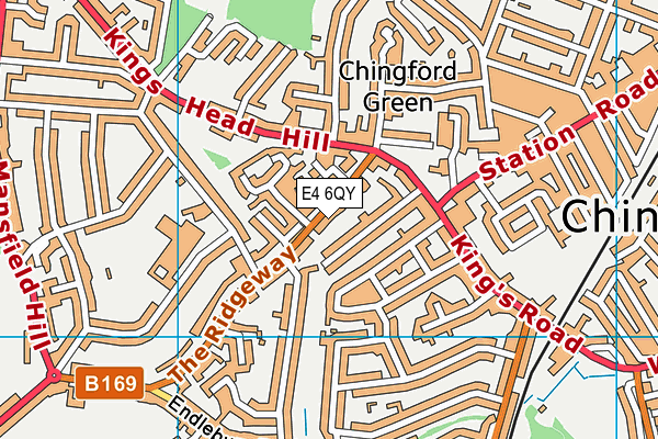 E4 6QY map - OS VectorMap District (Ordnance Survey)