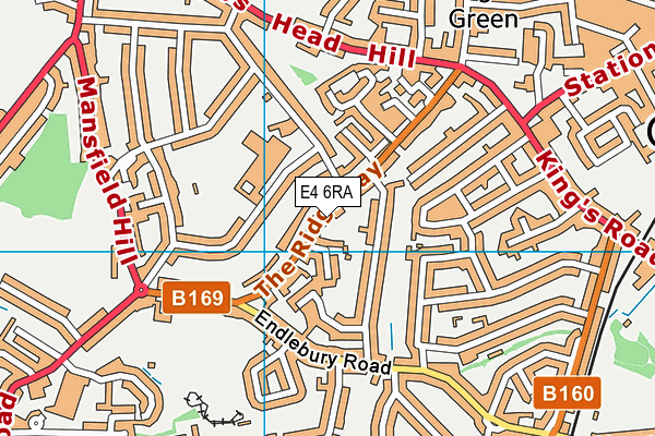 E4 6RA map - OS VectorMap District (Ordnance Survey)