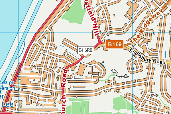 E4 6RB map - OS VectorMap District (Ordnance Survey)