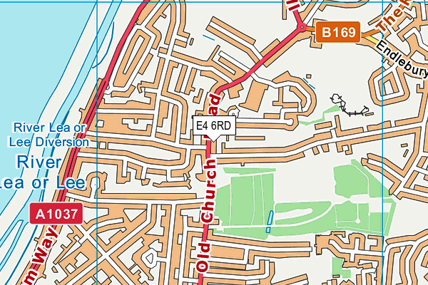E4 6RD map - OS VectorMap District (Ordnance Survey)