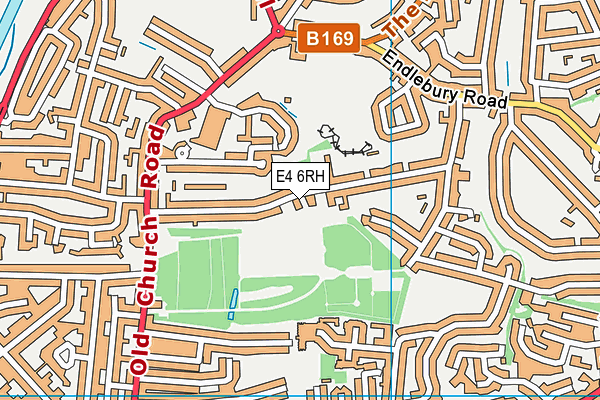 E4 6RH map - OS VectorMap District (Ordnance Survey)