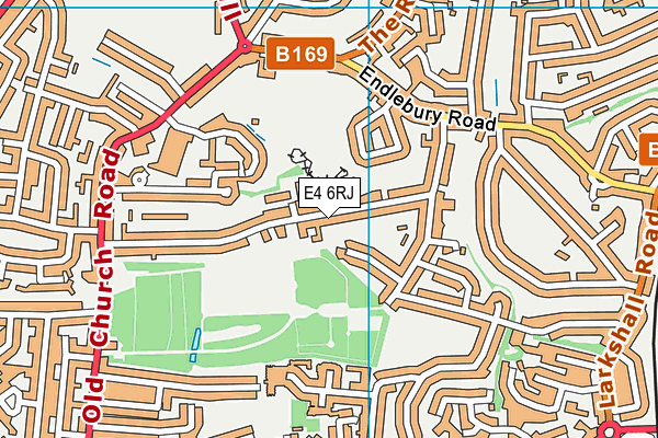 E4 6RJ map - OS VectorMap District (Ordnance Survey)