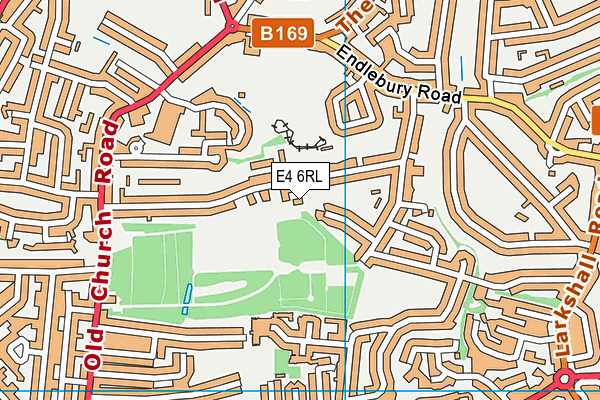 E4 6RL map - OS VectorMap District (Ordnance Survey)