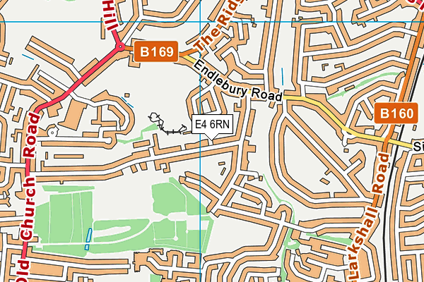 E4 6RN map - OS VectorMap District (Ordnance Survey)