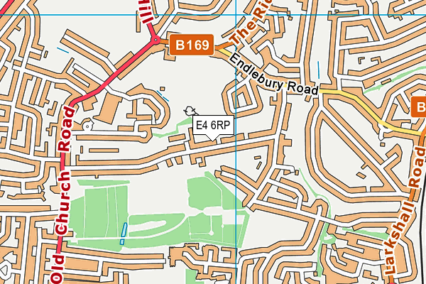 E4 6RP map - OS VectorMap District (Ordnance Survey)