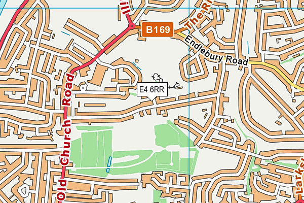 E4 6RR map - OS VectorMap District (Ordnance Survey)