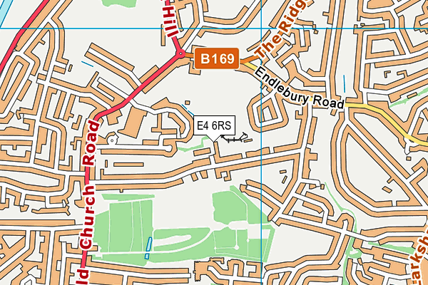 E4 6RS map - OS VectorMap District (Ordnance Survey)