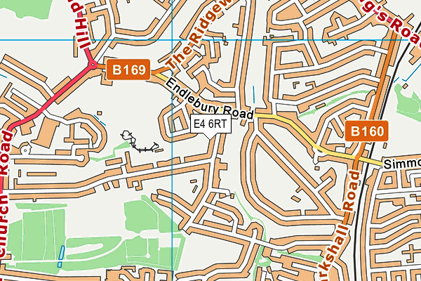 E4 6RT map - OS VectorMap District (Ordnance Survey)