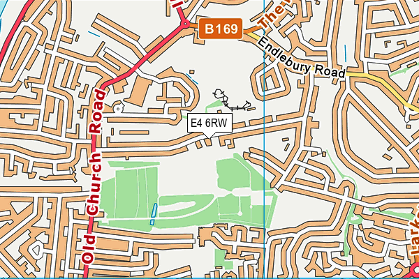 E4 6RW map - OS VectorMap District (Ordnance Survey)