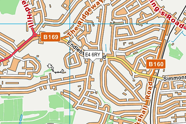 E4 6RY map - OS VectorMap District (Ordnance Survey)