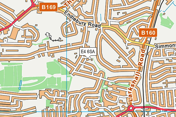 E4 6SA map - OS VectorMap District (Ordnance Survey)