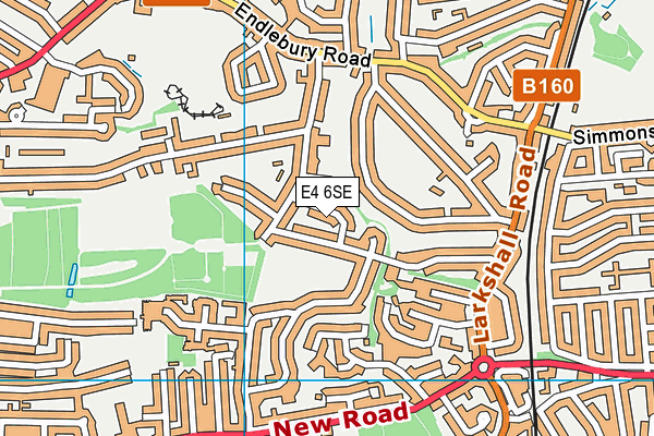 E4 6SE map - OS VectorMap District (Ordnance Survey)