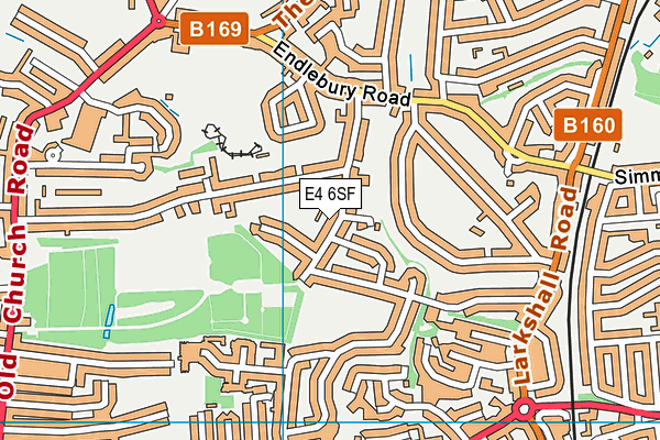 E4 6SF map - OS VectorMap District (Ordnance Survey)