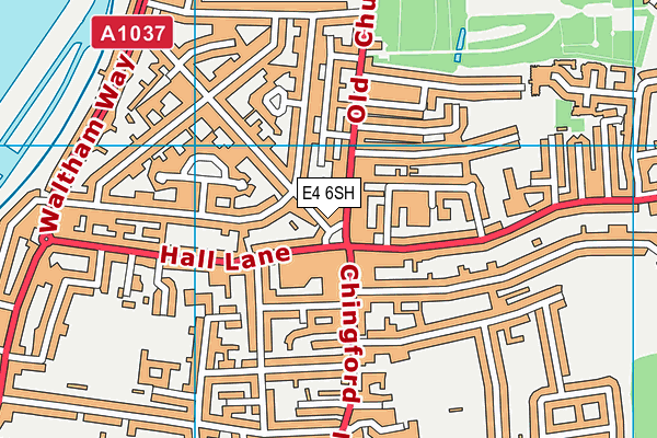 E4 6SH map - OS VectorMap District (Ordnance Survey)