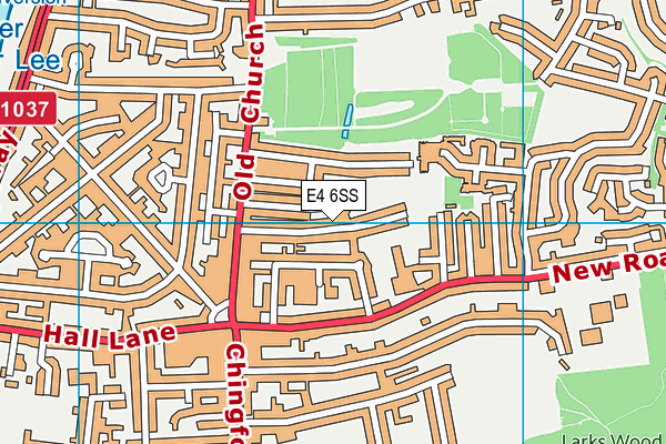 E4 6SS map - OS VectorMap District (Ordnance Survey)