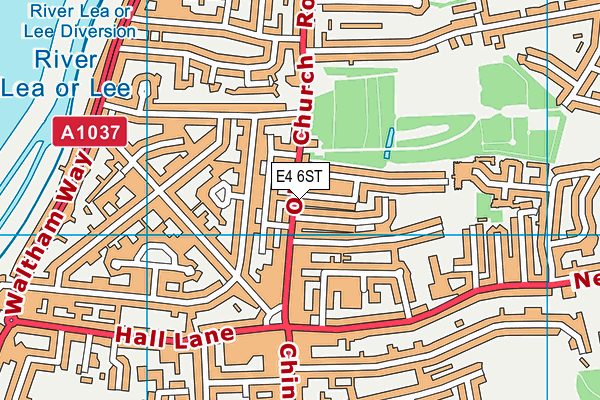 E4 6ST map - OS VectorMap District (Ordnance Survey)