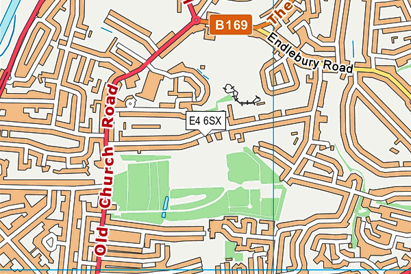 E4 6SX map - OS VectorMap District (Ordnance Survey)