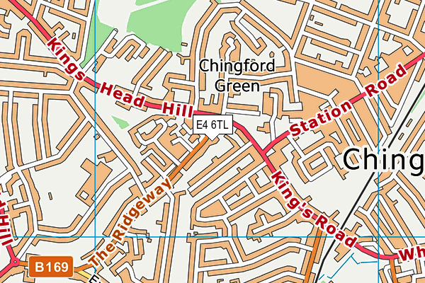 E4 6TL map - OS VectorMap District (Ordnance Survey)