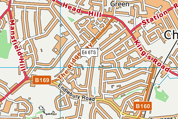 E4 6TS map - OS VectorMap District (Ordnance Survey)