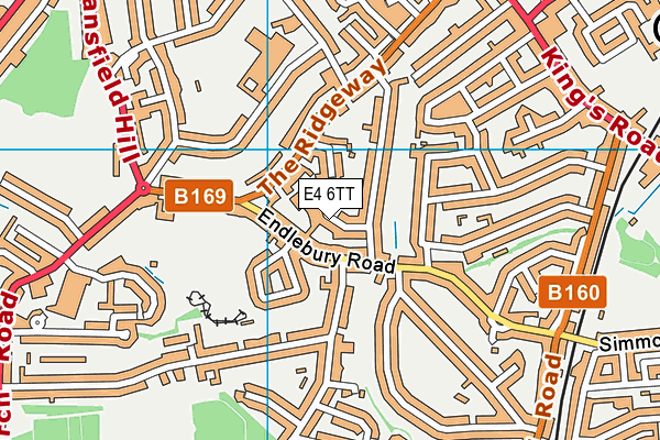 E4 6TT map - OS VectorMap District (Ordnance Survey)