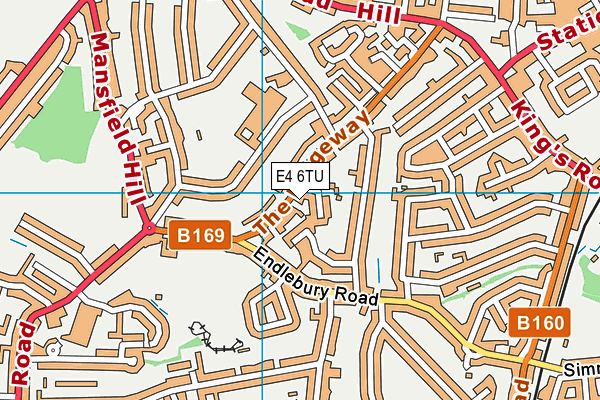 E4 6TU map - OS VectorMap District (Ordnance Survey)