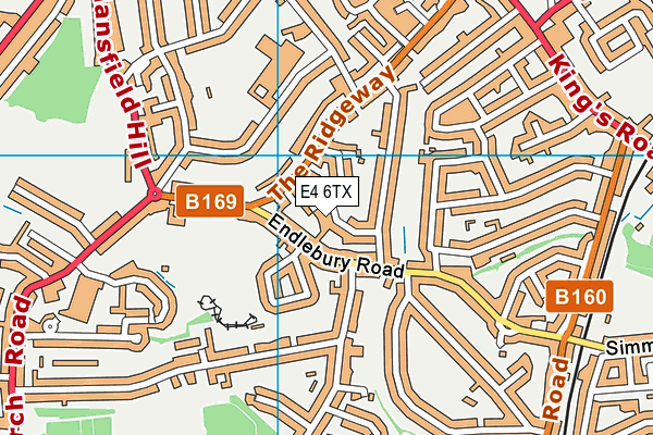 E4 6TX map - OS VectorMap District (Ordnance Survey)