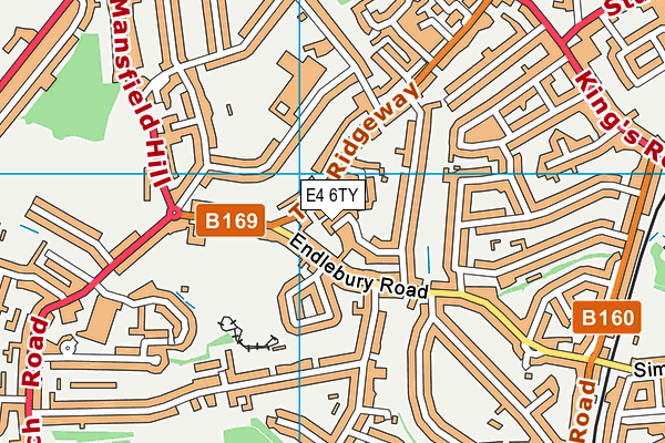 E4 6TY map - OS VectorMap District (Ordnance Survey)