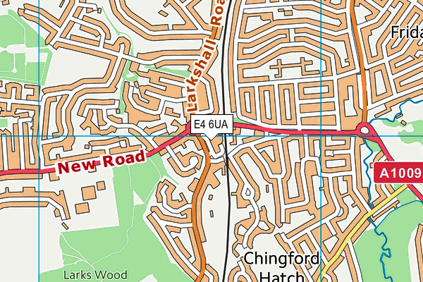 E4 6UA map - OS VectorMap District (Ordnance Survey)