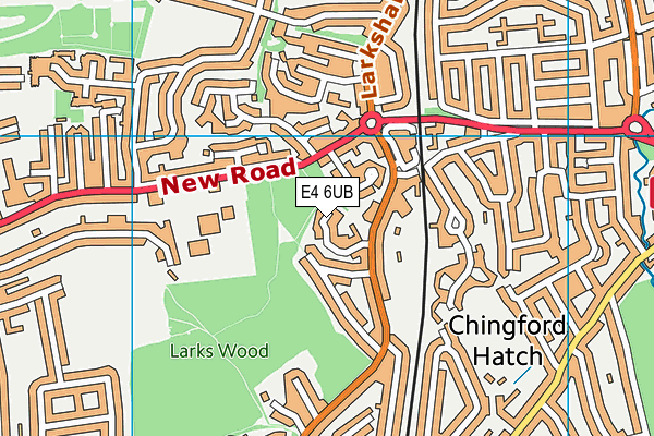 E4 6UB map - OS VectorMap District (Ordnance Survey)