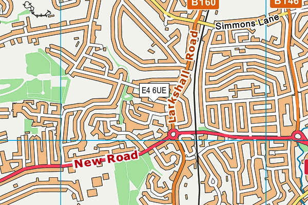 E4 6UE map - OS VectorMap District (Ordnance Survey)